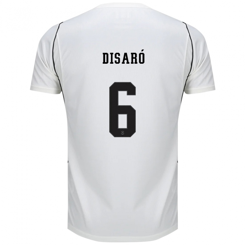 נשים João Disaró #6 לבן שחור אדום ג'רזי ביתית 2026/27 חולצה קצרה
