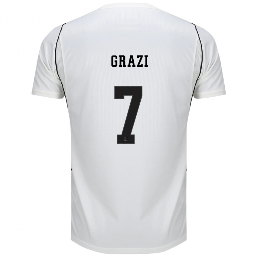 נשים Grazi #7 לבן שחור אדום ג'רזי ביתית 2026/27 חולצה קצרה