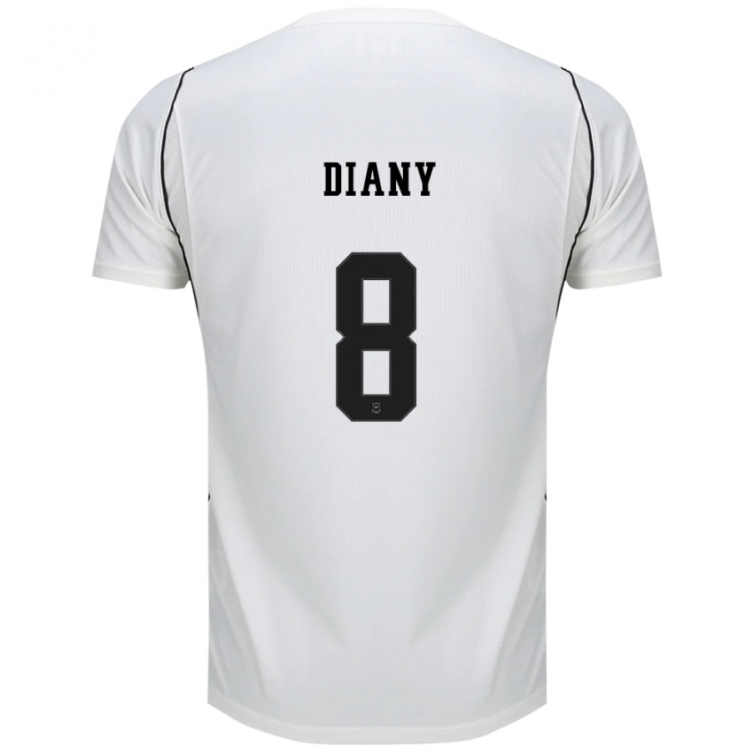 נשים Diany #8 לבן שחור אדום ג'רזי ביתית 2026/27 חולצה קצרה