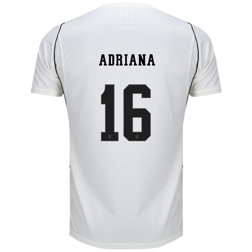 נשים Adriana #16 לבן שחור אדום ג'רזי ביתית 2026/27 חולצה קצרה