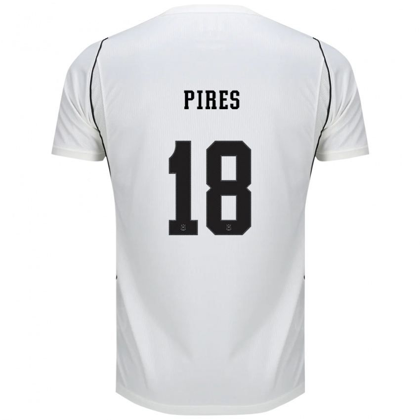 נשים Guilherme Pires #18 לבן שחור אדום ג'רזי ביתית 2026/27 חולצה קצרה