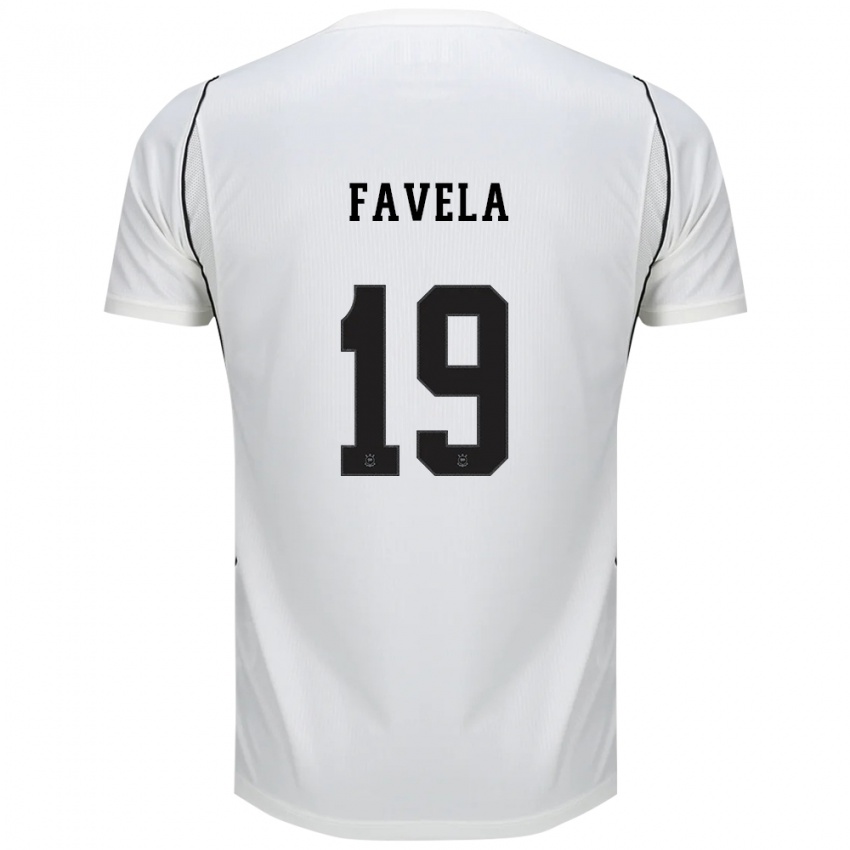 נשים Favela #19 לבן שחור אדום ג'רזי ביתית 2026/27 חולצה קצרה