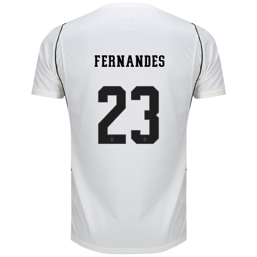 נשים Gi Fernandes #23 לבן שחור אדום ג'רזי ביתית 2026/27 חולצה קצרה