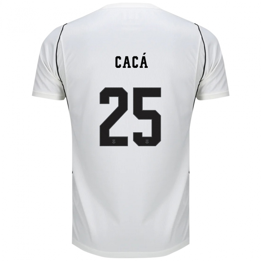 נשים Cacá #25 לבן שחור אדום ג'רזי ביתית 2026/27 חולצה קצרה