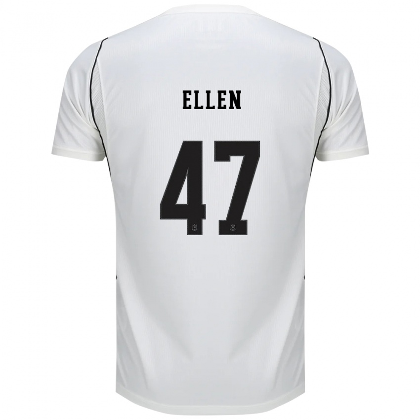נשים Ellen #47 לבן שחור אדום ג'רזי ביתית 2026/27 חולצה קצרה