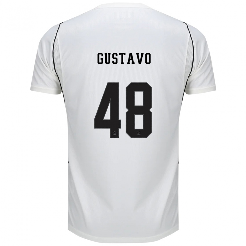 נשים Gustavo #48 לבן שחור אדום ג'רזי ביתית 2026/27 חולצה קצרה