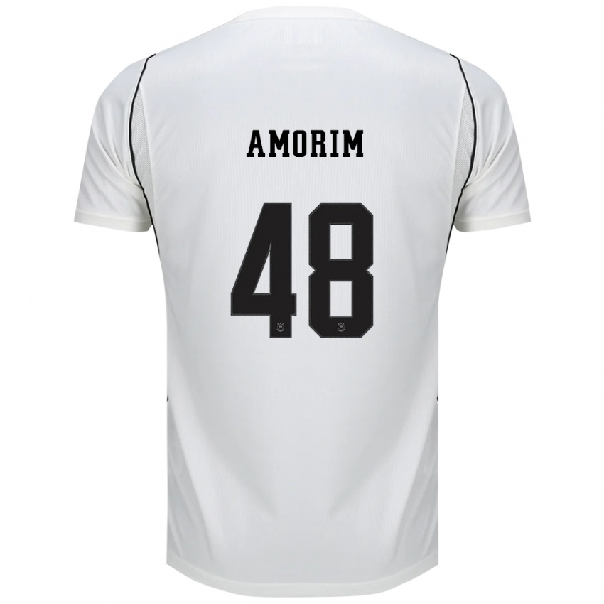 נשים Gui Amorim #48 לבן שחור אדום ג'רזי ביתית 2026/27 חולצה קצרה