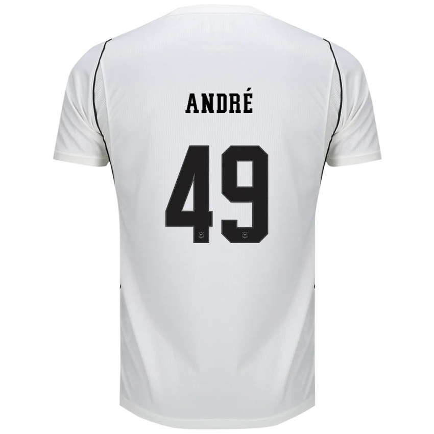 נשים André #49 לבן שחור אדום ג'רזי ביתית 2026/27 חולצה קצרה
