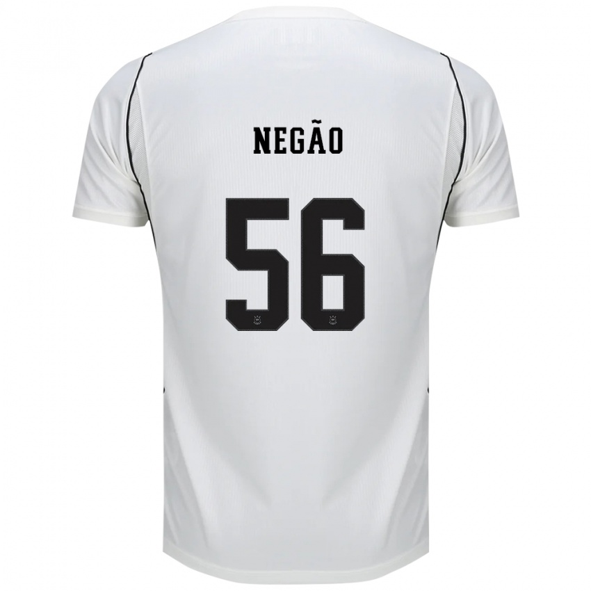 נשים Gui Negão #56 לבן שחור אדום ג'רזי ביתית 2026/27 חולצה קצרה