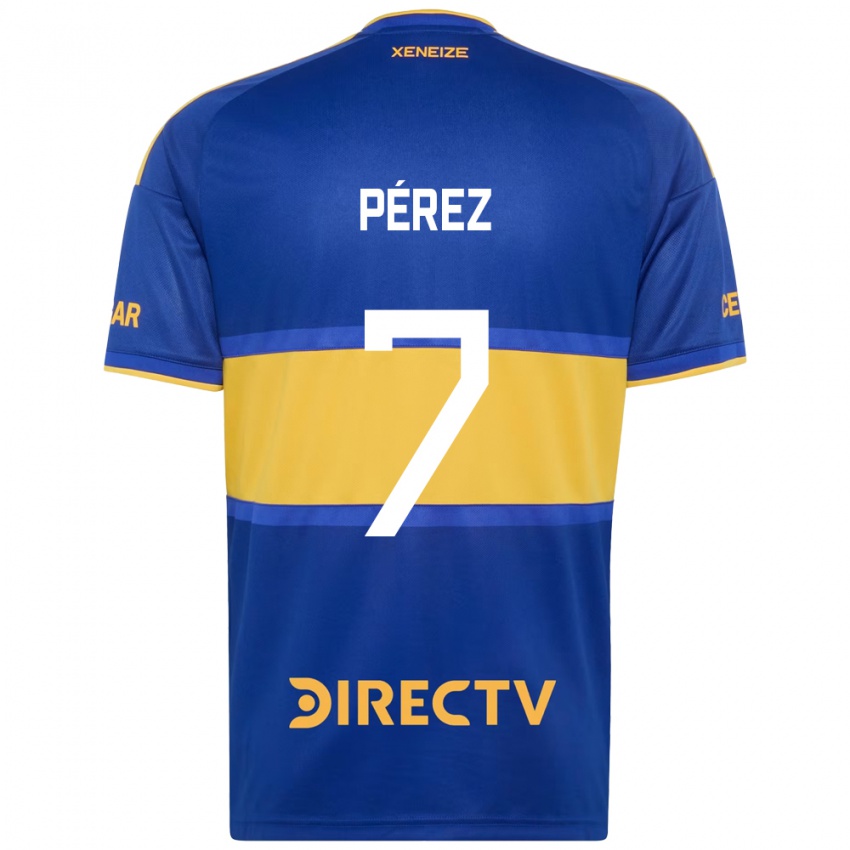 נשים Franco Pérez #7 כחול מלכותי צהוב ג'רזי ביתית 2026/27 חולצה קצרה