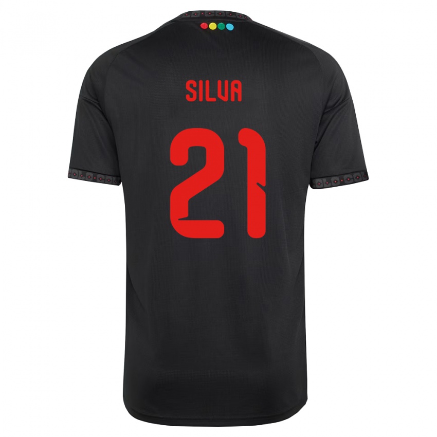 נשים Agustin Silva #21 שחור אדום הרחק ג'רזי 2026/27 חולצה קצרה