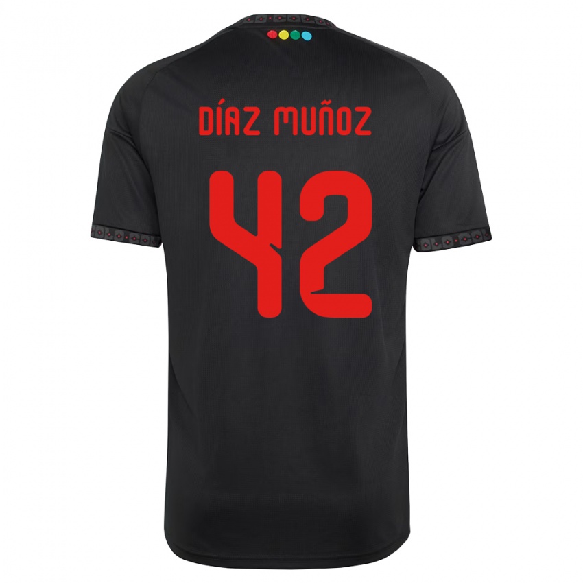 נשים Cristian Díaz Muñoz #42 שחור אדום הרחק ג'רזי 2026/27 חולצה קצרה