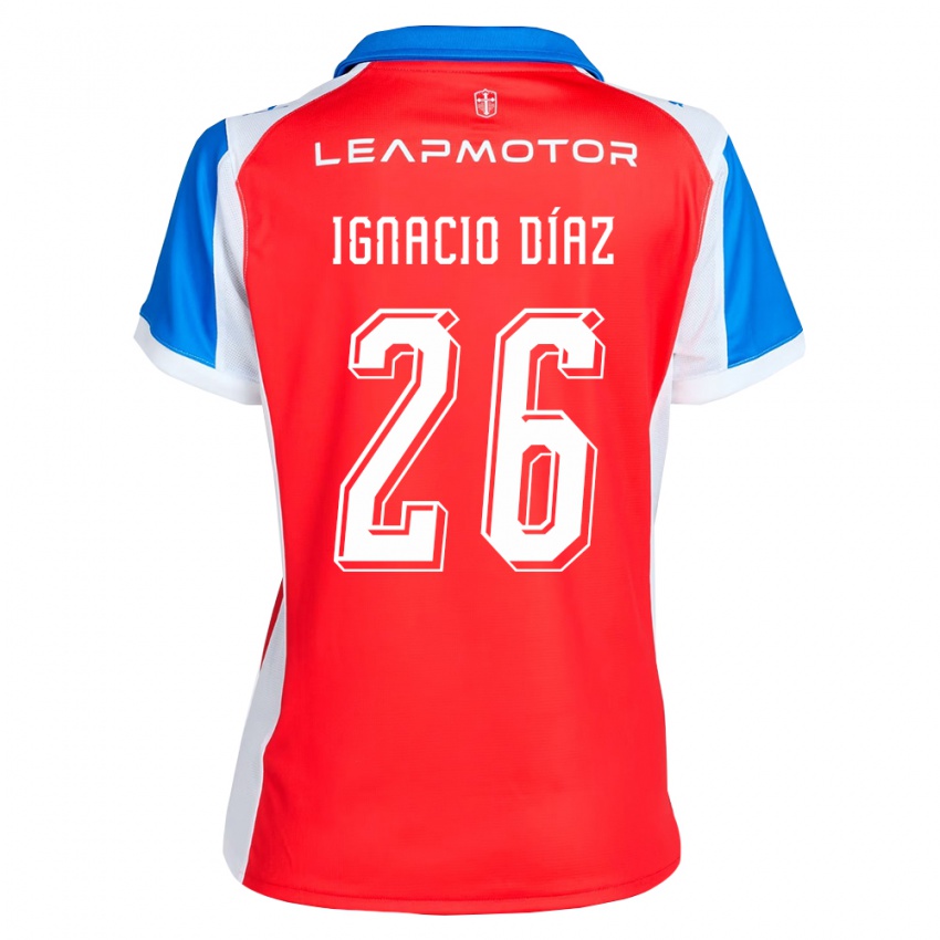 נשים Juan Ignacio Díaz #26 אדום כחול הרחק ג'רזי 2026/27 חולצה קצרה