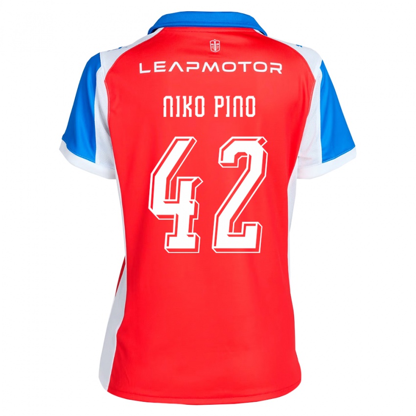 נשים Niko Pino #42 אדום כחול הרחק ג'רזי 2026/27 חולצה קצרה