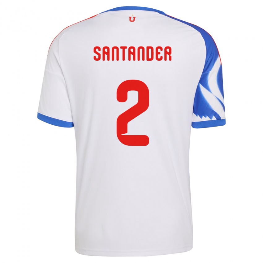 נשים Constanza Santander #2 לבן כחול צי הרחק ג'רזי 2026/27 חולצה קצרה