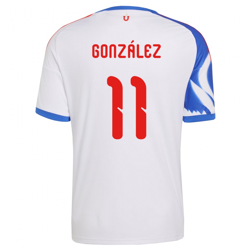 נשים Andher González #11 לבן כחול צי הרחק ג'רזי 2026/27 חולצה קצרה