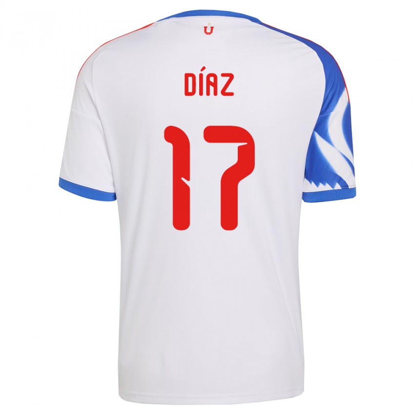 נשים Benjamín Díaz #17 לבן כחול צי הרחק ג'רזי 2026/27 חולצה קצרה
