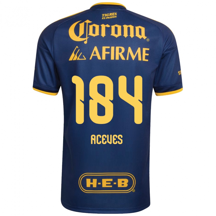נשים Israel Aceves #184 כחול מלכותי צהוב הרחק ג'רזי 2026/27 חולצה קצרה