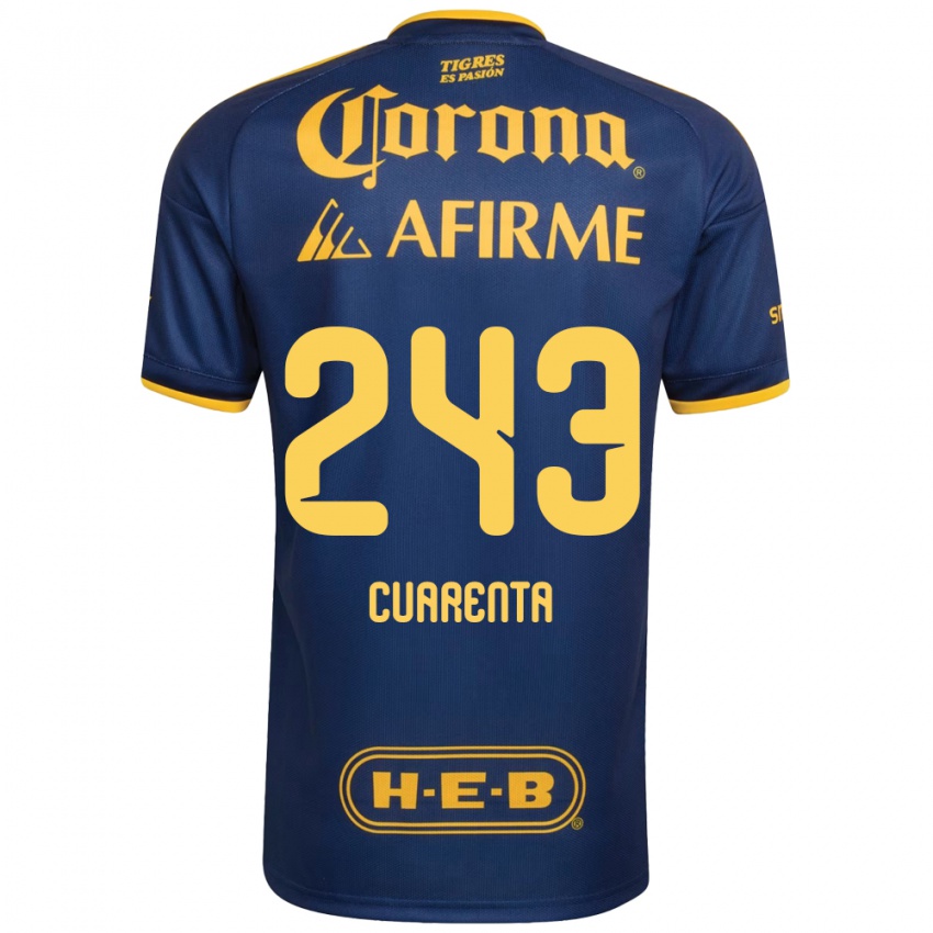 נשים Brandón Cuarenta #243 כחול מלכותי צהוב הרחק ג'רזי 2026/27 חולצה קצרה