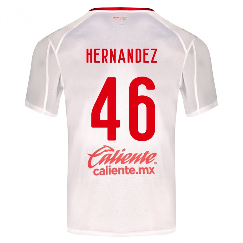 נשים Carlos Hernandez #46 לבן ירוק אדום הרחק ג'רזי 2026/27 חולצה קצרה