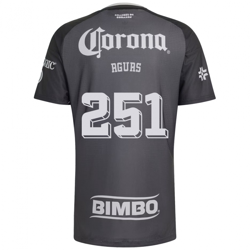 נשים Brian Aguas #251 אפור לבן שחור הרחק ג'רזי 2026/27 חולצה קצרה