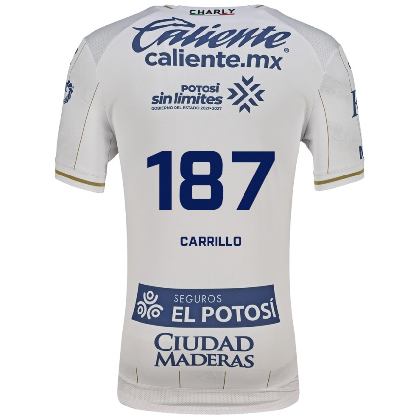 נשים Fernando Carrillo #187 לבן כחול הרחק ג'רזי 2026/27 חולצה קצרה