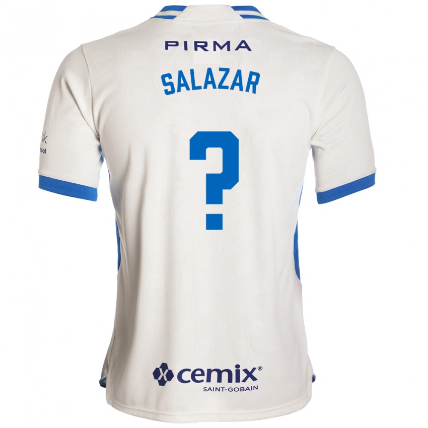 נשים Fernando Salazar #0 לבן כחול אדום הרחק ג'רזי 2026/27 חולצה קצרה