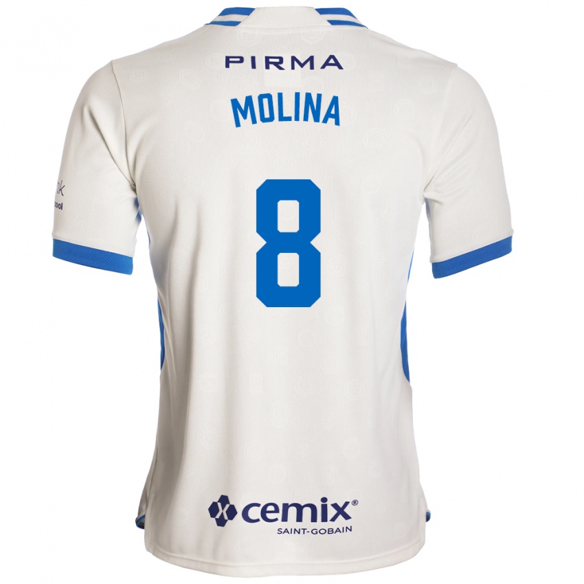 נשים Dalia Molina #8 לבן כחול אדום הרחק ג'רזי 2026/27 חולצה קצרה
