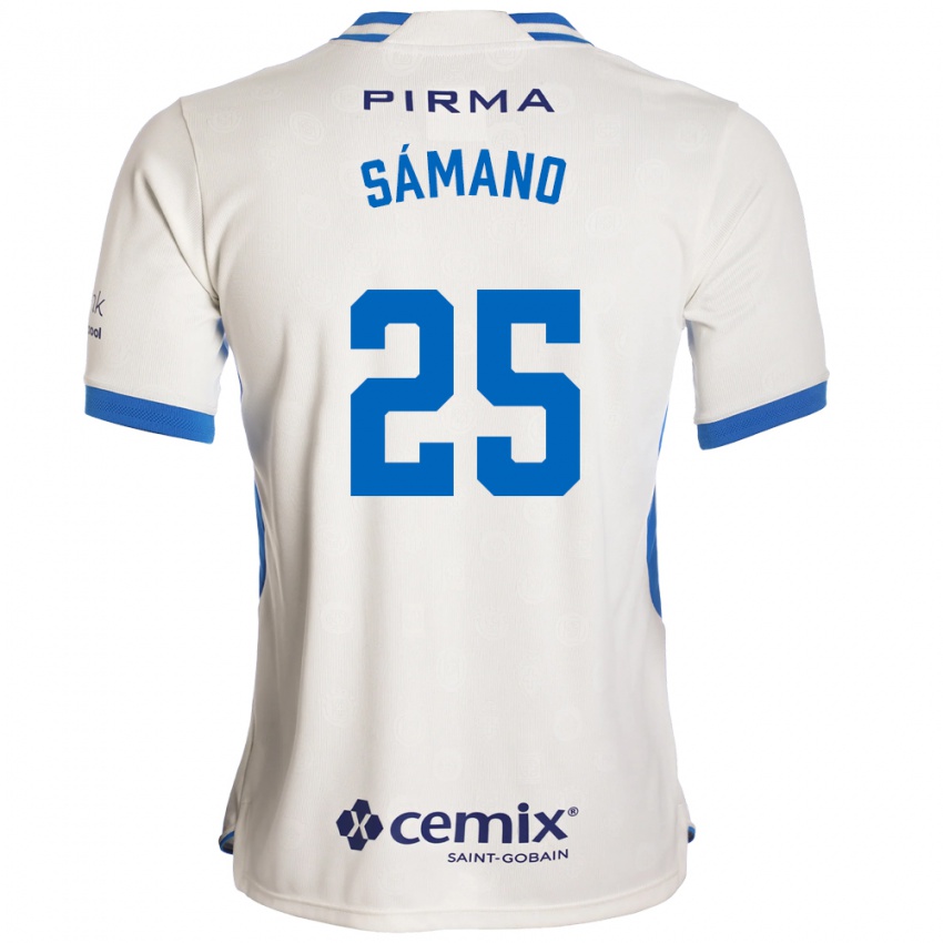 נשים Fernando Sámano #25 לבן כחול אדום הרחק ג'רזי 2026/27 חולצה קצרה