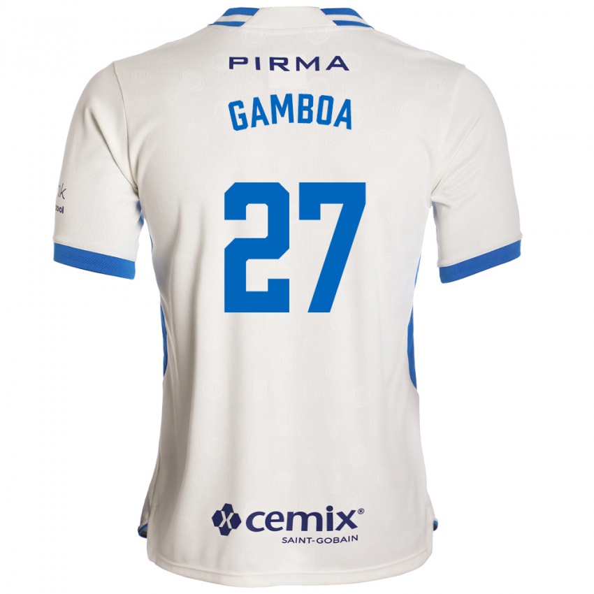 נשים Bryan Gamboa #27 לבן כחול אדום הרחק ג'רזי 2026/27 חולצה קצרה