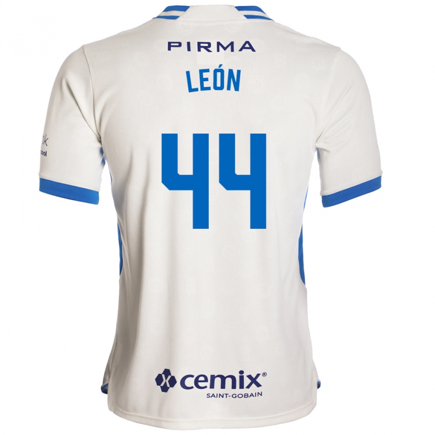 נשים Cristhian León #44 לבן כחול אדום הרחק ג'רזי 2026/27 חולצה קצרה
