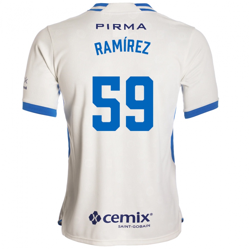 נשים Diego Ramírez #59 לבן כחול אדום הרחק ג'רזי 2026/27 חולצה קצרה