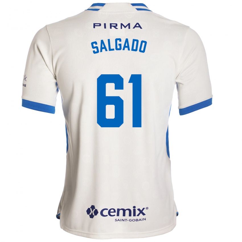 נשים Bruno Salgado #61 לבן כחול אדום הרחק ג'רזי 2026/27 חולצה קצרה