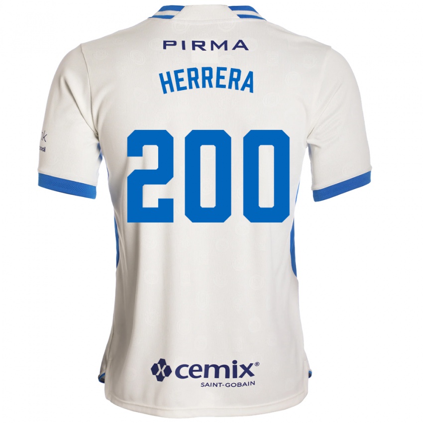 נשים David Herrera #200 לבן כחול אדום הרחק ג'רזי 2026/27 חולצה קצרה