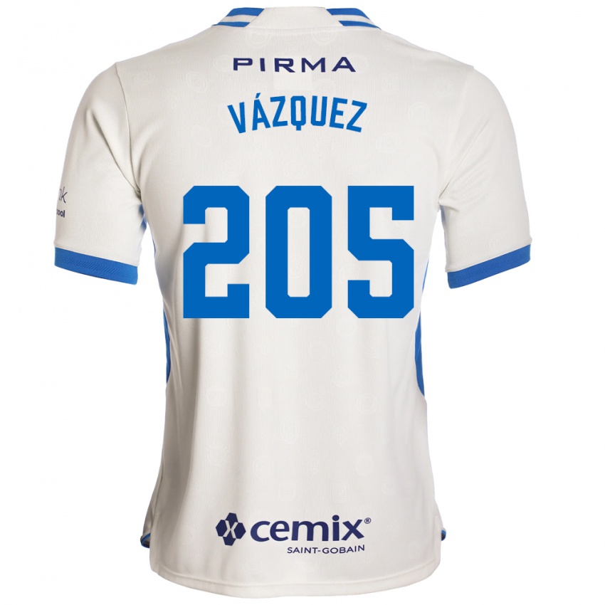 נשים Jonathan Vázquez #205 לבן כחול אדום הרחק ג'רזי 2026/27 חולצה קצרה