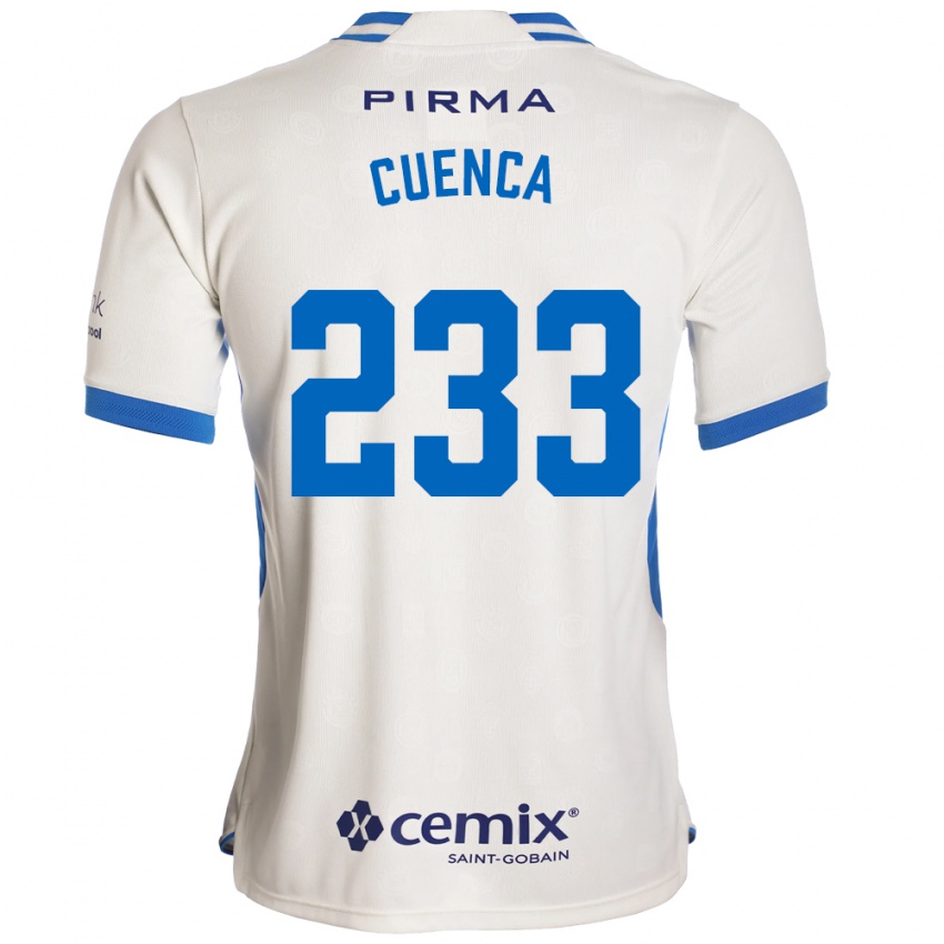 נשים Yazziel Cuenca #233 לבן כחול אדום הרחק ג'רזי 2026/27 חולצה קצרה