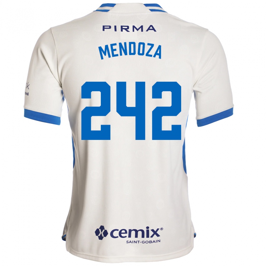 נשים Giovani Mendoza #242 לבן כחול אדום הרחק ג'רזי 2026/27 חולצה קצרה