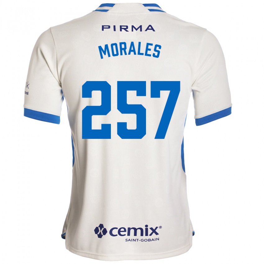 נשים Diego Morales #257 לבן כחול אדום הרחק ג'רזי 2026/27 חולצה קצרה