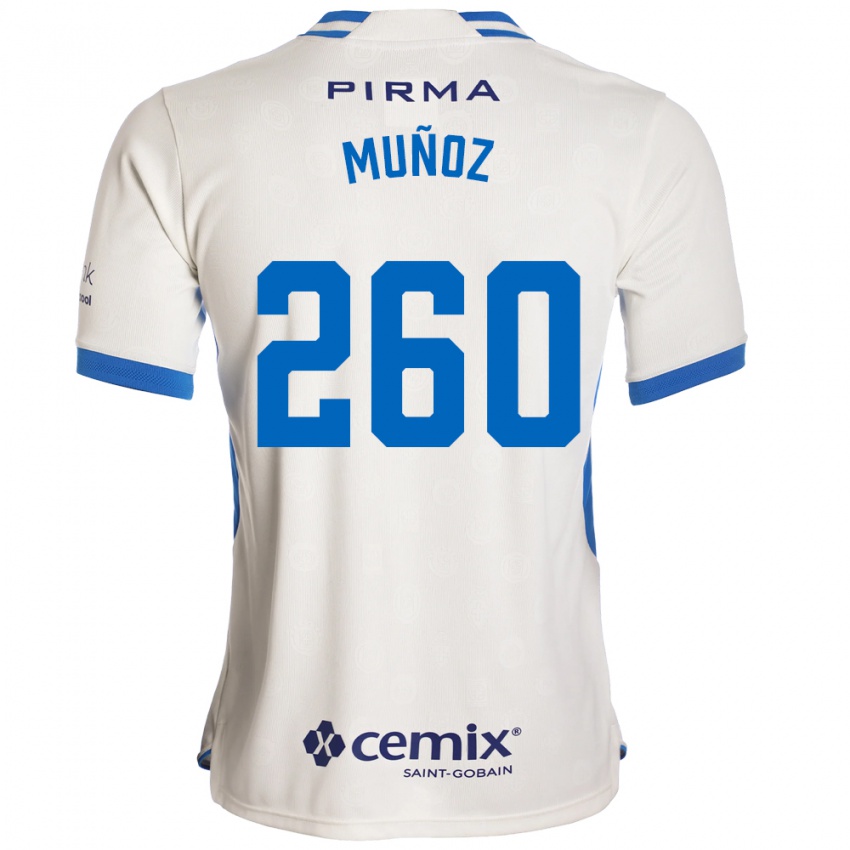 נשים Diego Muñoz #260 לבן כחול אדום הרחק ג'רזי 2026/27 חולצה קצרה