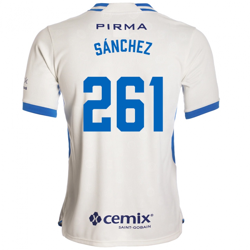 נשים Paulo Sánchez #261 לבן כחול אדום הרחק ג'רזי 2026/27 חולצה קצרה