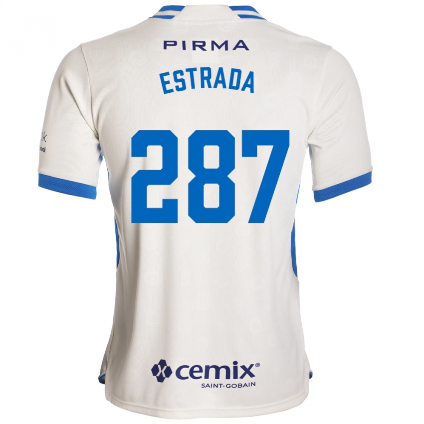נשים Hernán Estrada #287 לבן כחול אדום הרחק ג'רזי 2026/27 חולצה קצרה