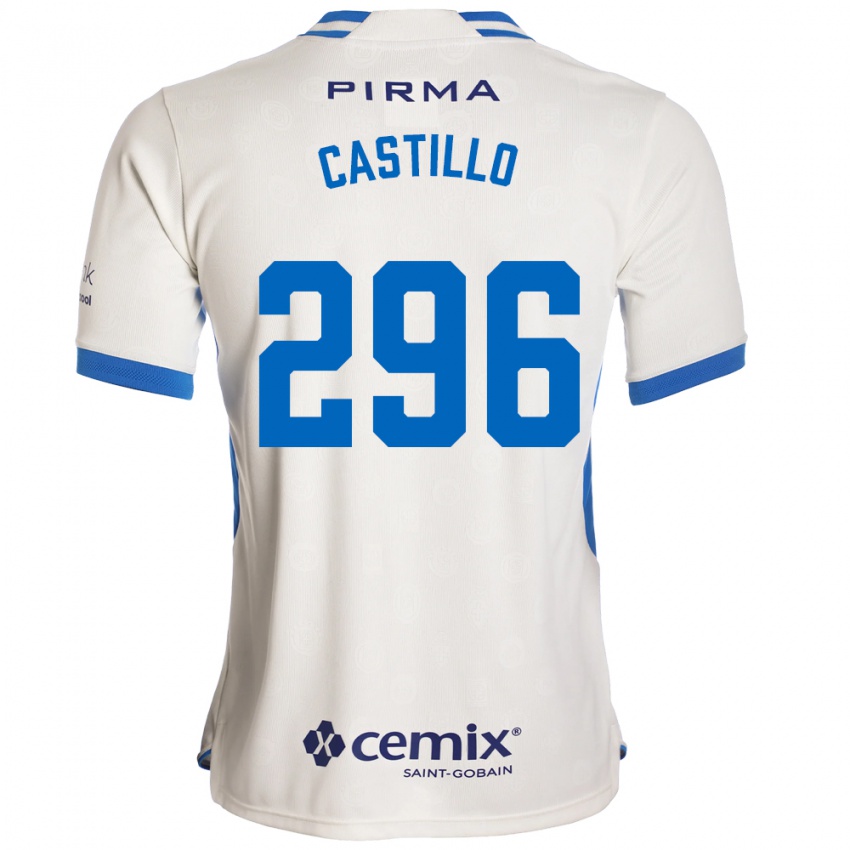 נשים Eduardo Castillo #296 לבן כחול אדום הרחק ג'רזי 2026/27 חולצה קצרה