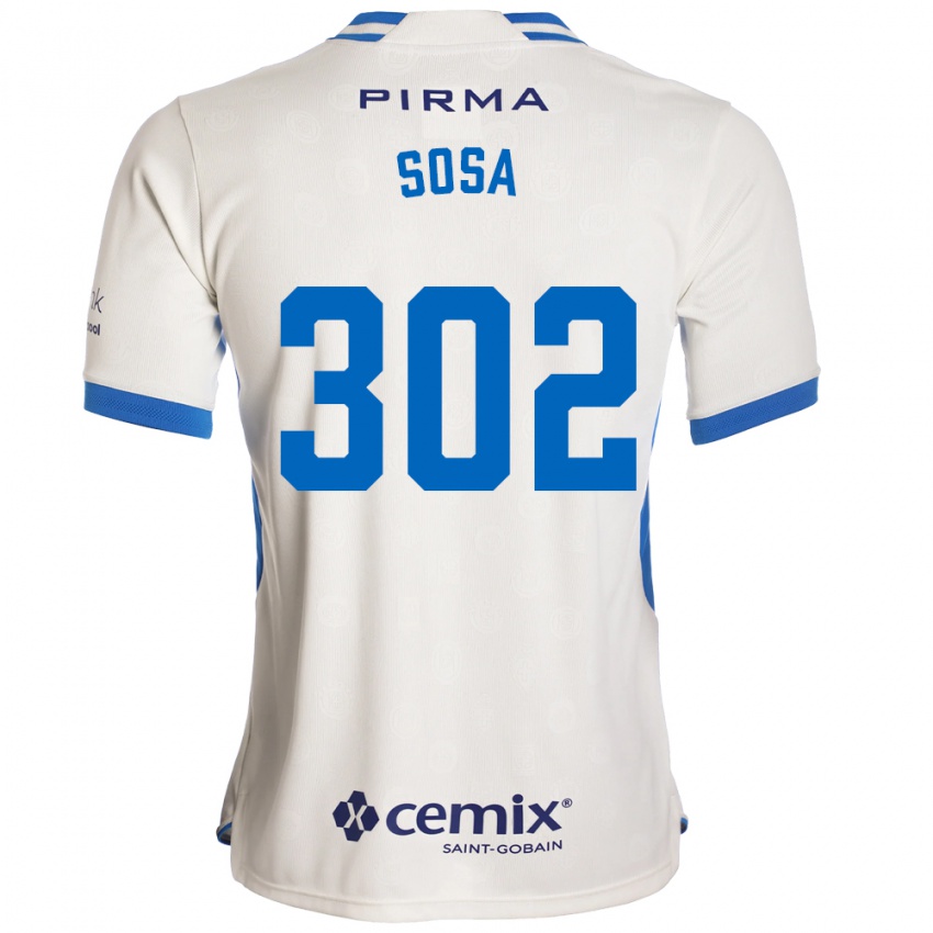 נשים Dustyn Sosa #302 לבן כחול אדום הרחק ג'רזי 2026/27 חולצה קצרה