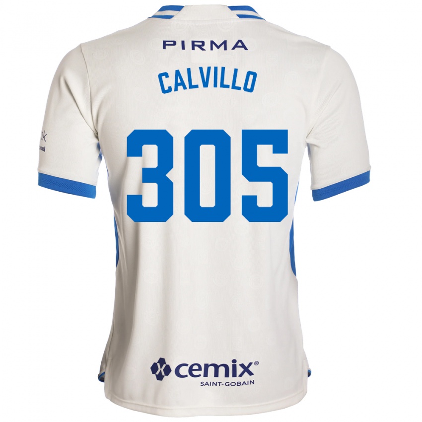 נשים Carlos Calvillo #305 לבן כחול אדום הרחק ג'רזי 2026/27 חולצה קצרה