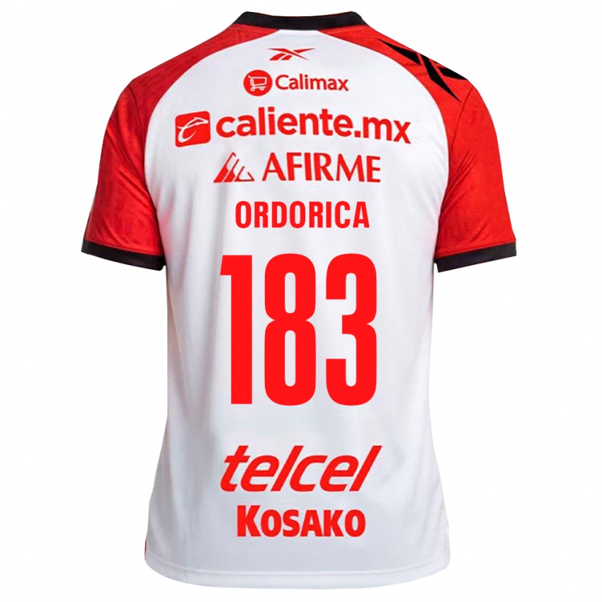 נשים Brandon Ordorica #183 לבן שחור אדום הרחק ג'רזי 2026/27 חולצה קצרה
