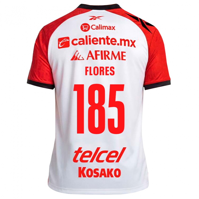 נשים Ismael Flores #185 לבן שחור אדום הרחק ג'רזי 2026/27 חולצה קצרה