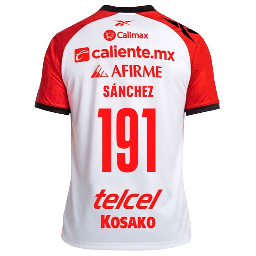 נשים Diego Sánchez #191 לבן שחור אדום הרחק ג'רזי 2026/27 חולצה קצרה