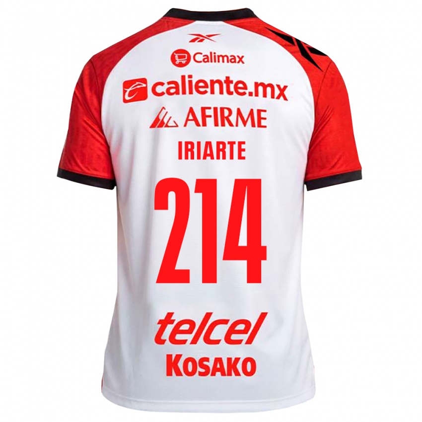 נשים אוליבר אירארטה #214 לבן שחור אדום הרחק ג'רזי 2026/27 חולצה קצרה
