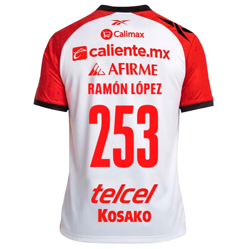 נשים Juan Ramón López #253 לבן שחור אדום הרחק ג'רזי 2026/27 חולצה קצרה