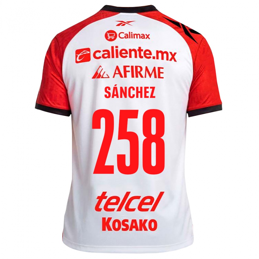 נשים Edgar Sánchez #258 לבן שחור אדום הרחק ג'רזי 2026/27 חולצה קצרה